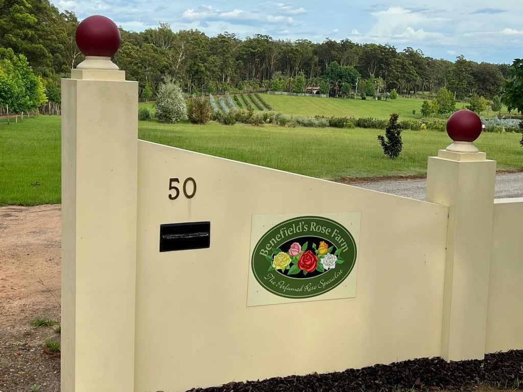 Benefields Rose Farm in Halfway Creek, NSW