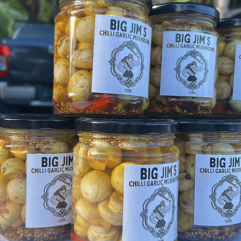 Richmond Mushrooms fresh farm produce packed for customers in Evans Head, New South Wales.